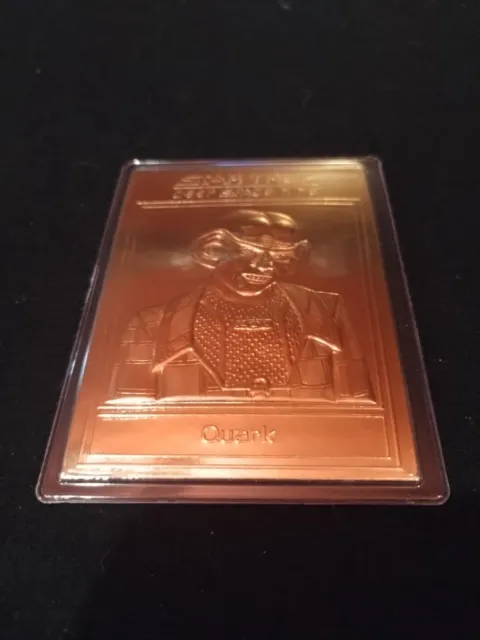 Star Trek 2001 Danbury Mint 22Kt Gold Card--Quark