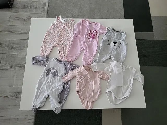 Set 1 .6 Teile Baby Mädchen Kleidung Bekleidungspaket 50 Strampler Body