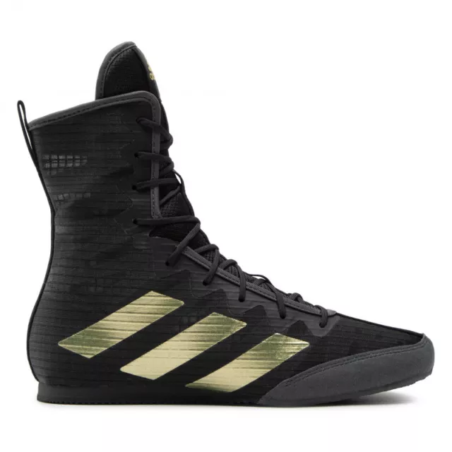 adidas Box Hog 4 Boxing Boots Black & Gold Adult Shoes Mens Trainers