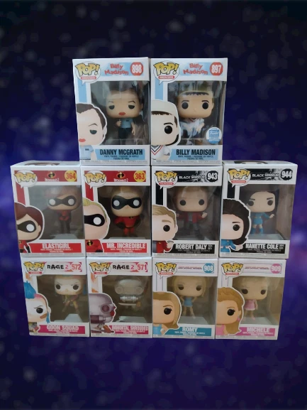 Funko Pop Konvolut Set 10 Figuren Goon Squad / Elastigirl / Robert Daly usw NEU
