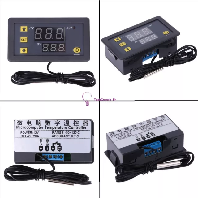 W3230 LCD 12V Digital Thermostat Temperature Controller Meter Regulator 20A