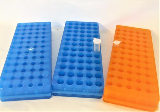 Set 3 plastic rack micro centrifuge tube microcentrifuge stand 1.5 / 0.5 ml 60