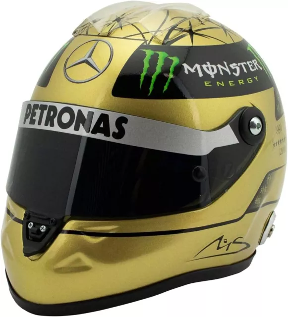 Schuberth 1:2 Mini F1 Helmet Michael Schumacher Gold Spa 2011 Brand New With Box