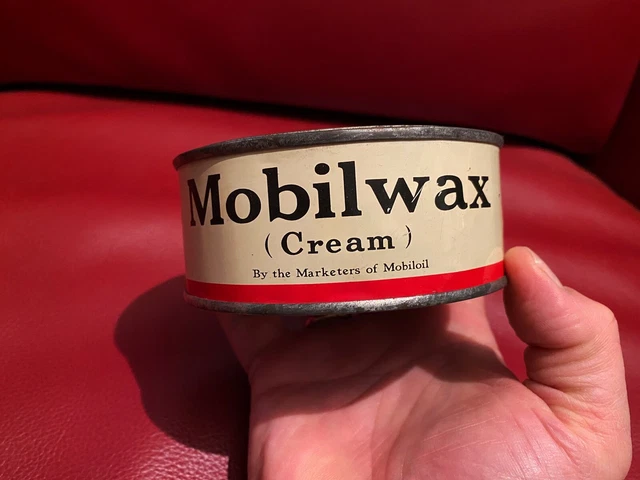 Mobilwax - Sehr seltene antike Blechdose - Mobiloil Gargoyle / Shell Oel