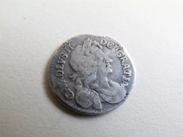 Charles II Fourpence/ Groat 1682/1 Silver (myrefn9726)