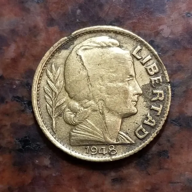 1948 Argentina 10 Centavos Coin - #B2697