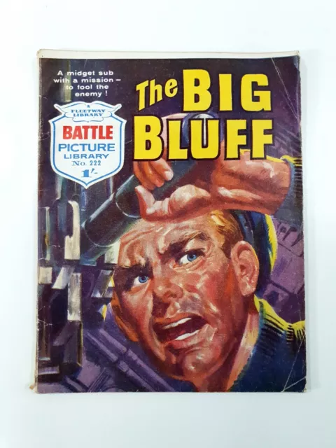 Battle Picture Library - THE BIG BLUFF - No. 222 Vintage War Comic Book