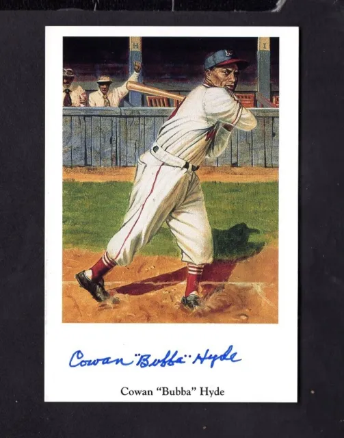 Cowan Bubba Hyde Signed Negro League Ron Lewis Postcard Autographed