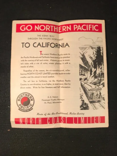 NORTHERN PACIFIC YELLOWSTONE Park Line Fall 1938 Train Time Tables $19. ...
