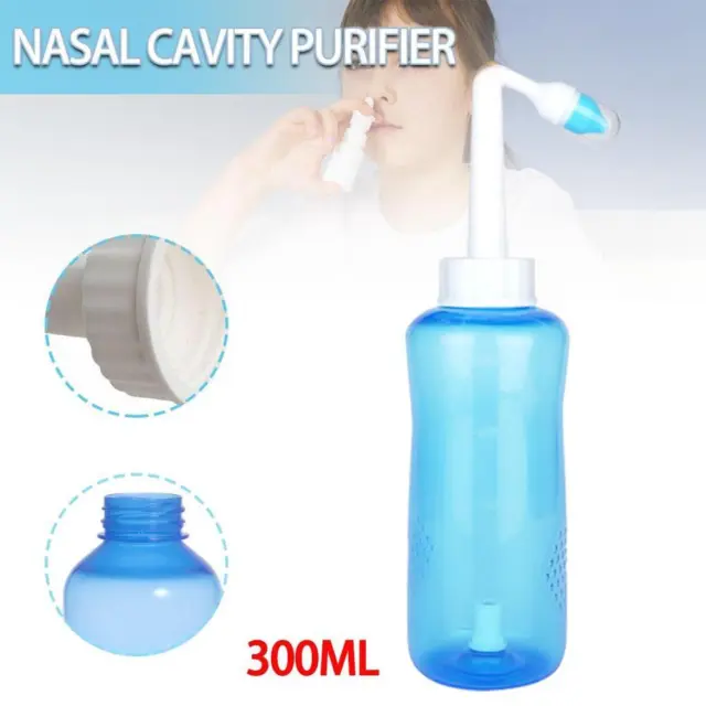 Adult Nasal Wash Neti Pot Rinse Cleaner Sinus Allergies Relief Nose Pressur  K