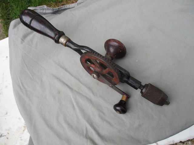 Vintage Millers Falls No. 1 Drill Eggbeater Style w/ Side Handle