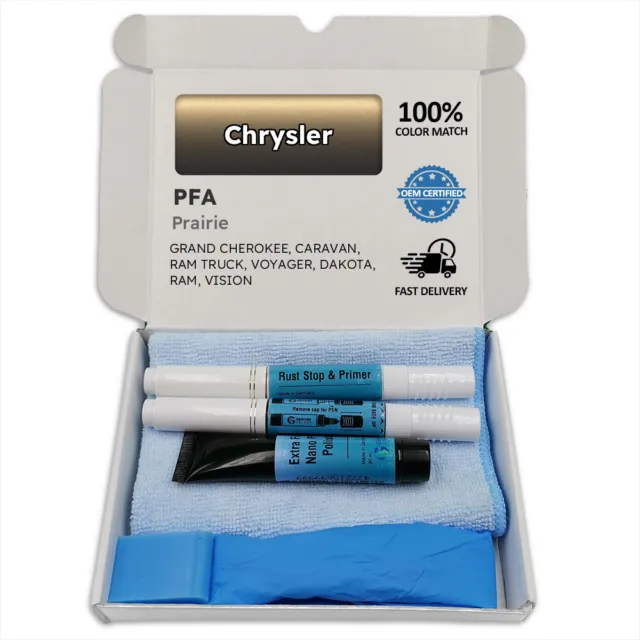 PFA Prairie Silver Touch Up Paint for Chrysler GRAND CHEROKEE CARAVAN RAM TRUCK