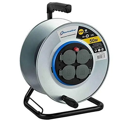 Construction site electric reel, 4 sockets, 3G2.5, 40 meters, NF, IP44