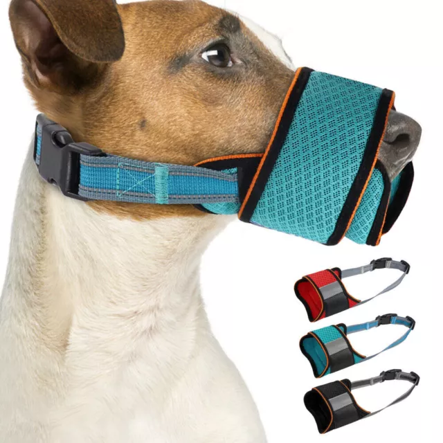 Adjustable Nylon Pet Dog Safety Muzzle Biting Barking Chewing Small Medium Large