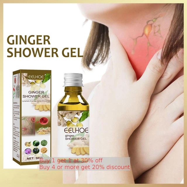 Ginger Shower Gel Slimming Body Wash Lymphatic Detox Lymphatic Drainage
