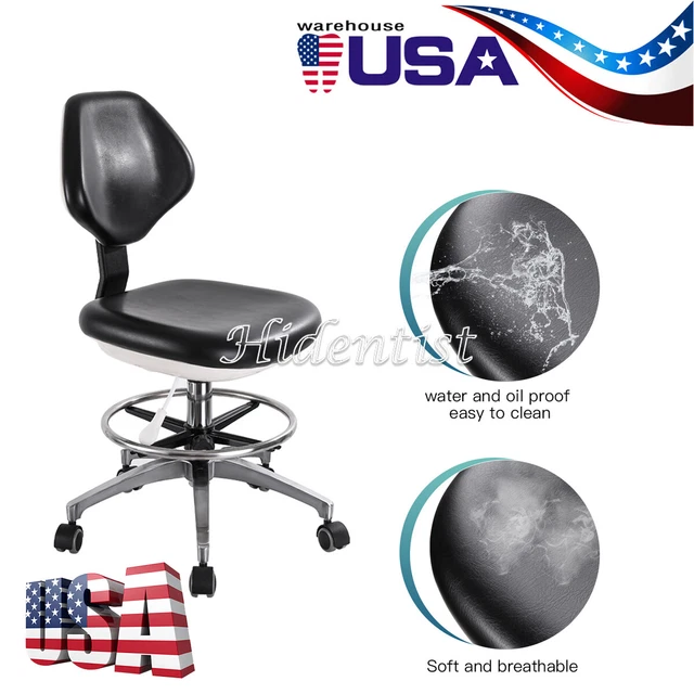 PU Leather Dental Medical Stool Doctor Assistant Stool Office Mobile-Chair Silla