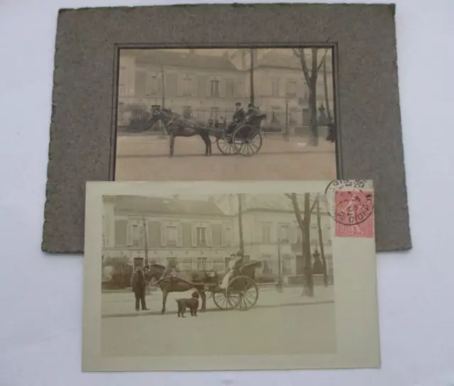 Val De Marne 94 1906 Choose Le Roi Calche Photograph/Photo Cardboard Lot Cpa