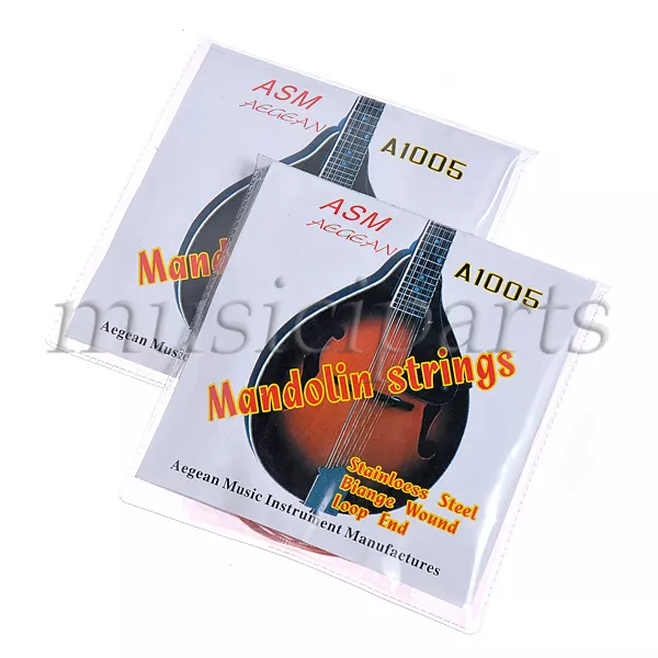 2 Sets Mandolin Strings 010-034 Stainless Steel Bronze Wound Loop End