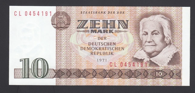 Germany Democratic Republic 10  Mark   AU-UNC  P. 28,  Banknote, Uncirculated