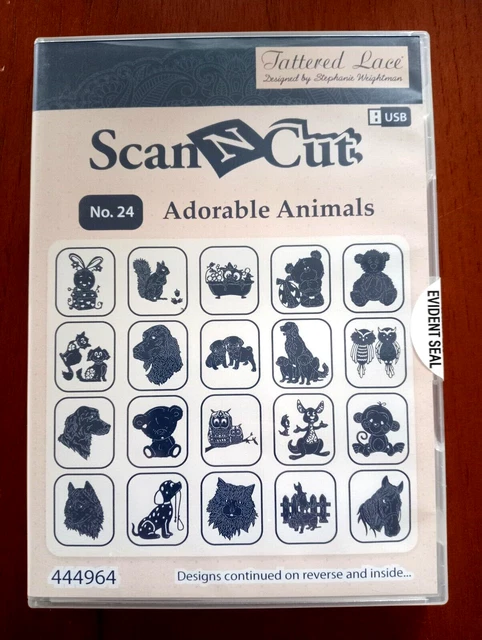 Escaneo de encaje andrajoso n corte No.24 ADORABLES ANIMALES