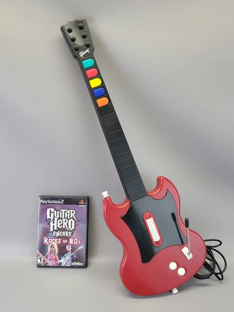 Guitar Hero Red Octane Gibson SG Wired Controller PSLGH Guitar & Game Tested