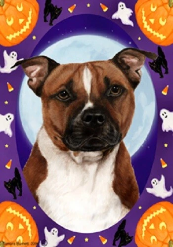 Halloween Garden Flag - Pit Bull Terrier 122541