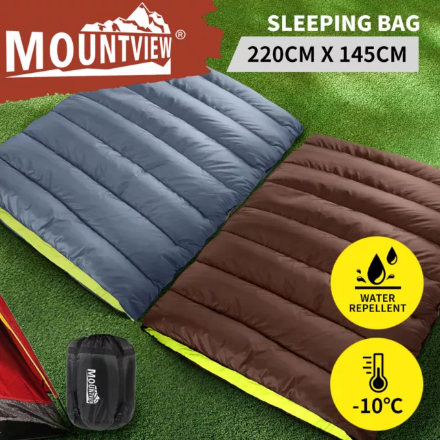 Mountview Double Sleeping Bag Bags Outdoor Camping Hiking Thermal -10℃ Tent Sack