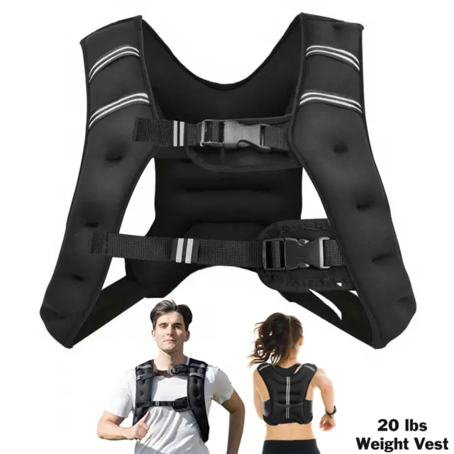 Best Workout Weight Vest  2 Adjustable Buckles w/Mesh Bag for Crossfit Running