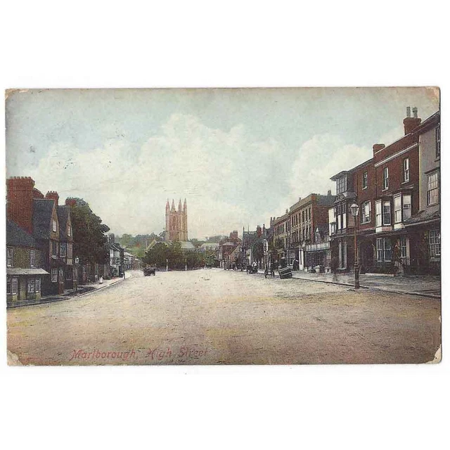 MARLBOROUGH High Street, Old Postcard by Lucy & Co, Postally Used 1912