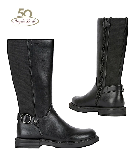 Bottes Geox De Femme Pour Fille en Cuir Au Mollet Élastique Bottines