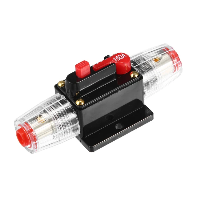 1 Set CC 12V- 48V 150Amp para Coche Restablecer Circuito Disyuntor Negro Rojo