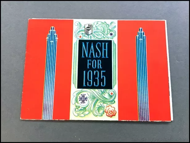 1935 Nash Vintage Original Car Sales Brochure Catalog  Advanced Eight Ambassador