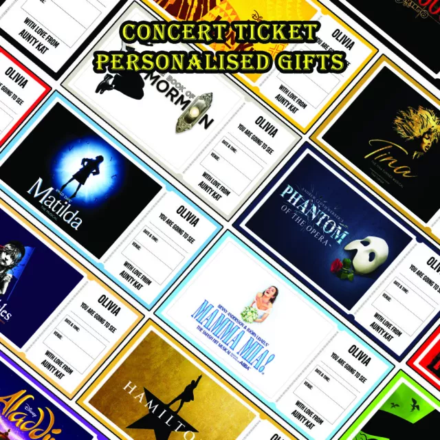 Concert Tickets Gifts Youre Going To See Theatre Personalised Birthday Gift Card