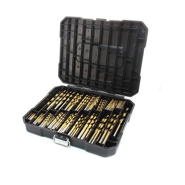 230PCS Drill Bit Set 1/16"- 3/8" HSS Titanium Multi Drill Bits Twist Metal Tools