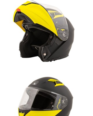 CASCO MODULARE RAPTOR Mph Moto Scooter Omologato Doppia Visiera Nero Giallo  Xxl EUR 69,00 - PicClick FR