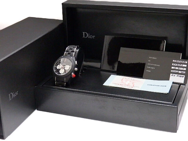Christian Dior Chiffre Rouge Chronograph Black Time Men's Automatic Wristwatch