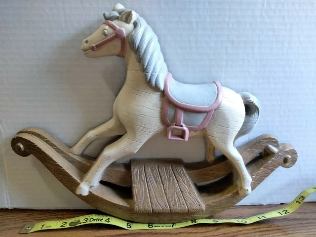 Vintage Burwood Products Rocking Horse Wall Hanging Plaque Decor Nursery