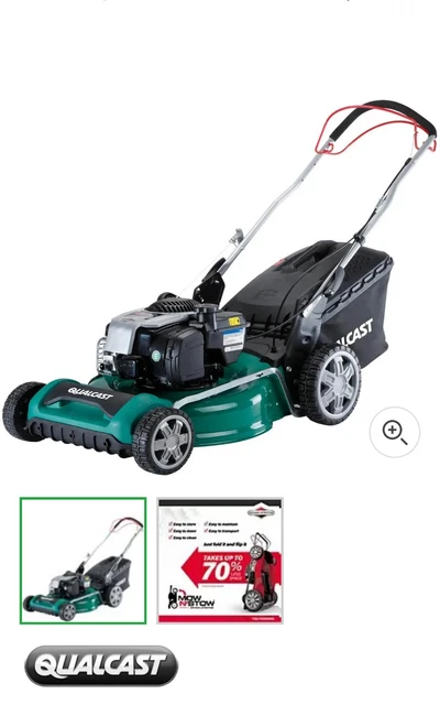 QUALCAST 51CM SELF Propelled Petrol Rotary Lawn Mower Briggs and Stratton 625EXI 175.00 PicClick UK