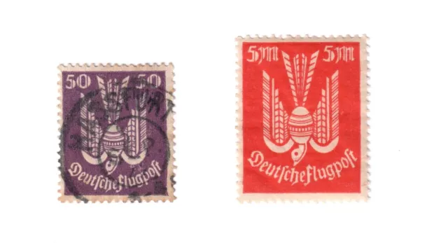 Briefmarken Deutsches Reich 1922 Flugpostmarken