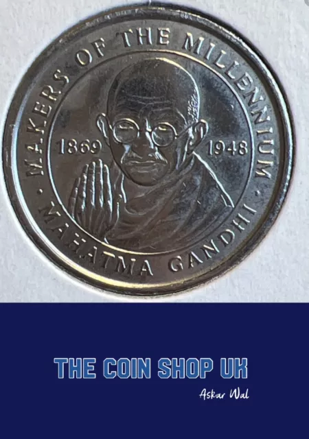 Mother Teresa 1910 To 1997 Makers of the Millenium 2000 Coin Gandhi