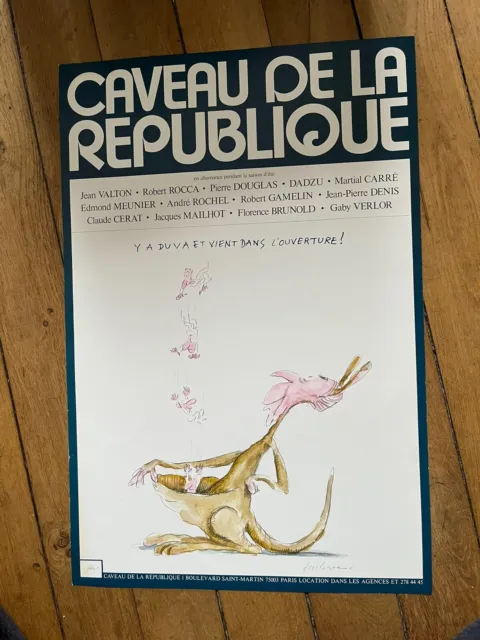 Affiche Théâtre Caveau République Rocca Douglas illustr. DESCLOZEAUX