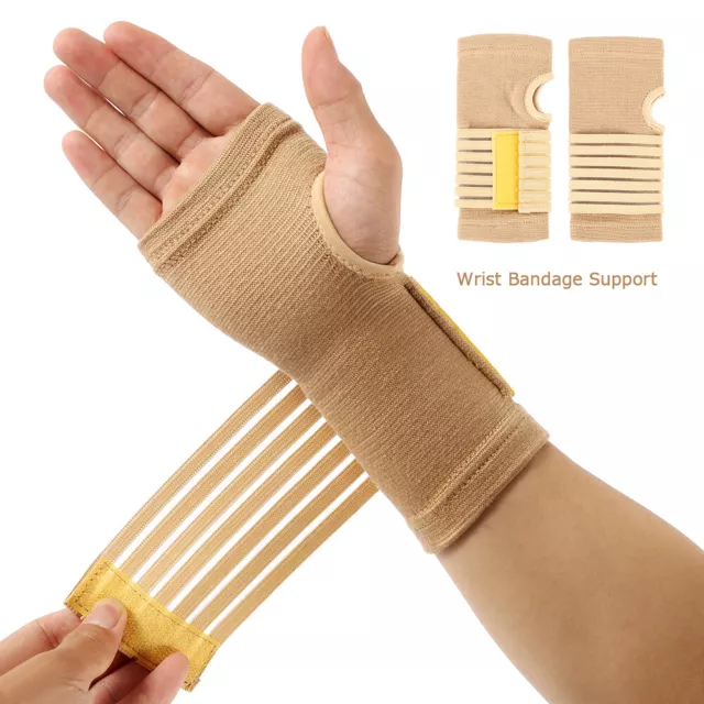 1 PAIRS Wrist Brace Adjustable Support Gym Weight Lifting Guard Bandage Wraps