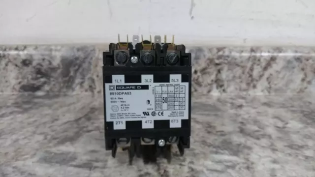 Square D 8910DPA53V14 24VAC Coil Volts Definite Purpose Magnetic Contactor (C)