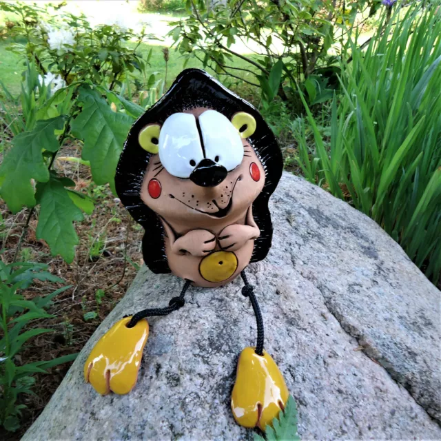 KERAMIK *IGEL LOTTA* Gartenstecker Kantensitzer Garten Deko Skulptur