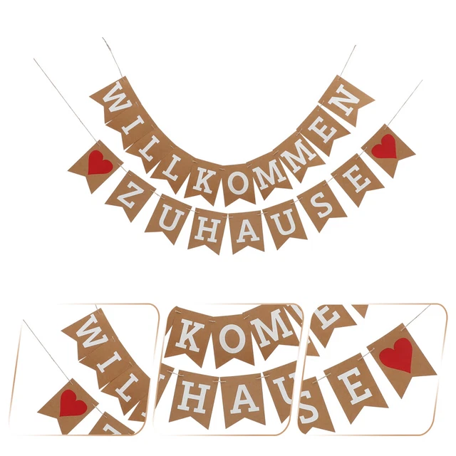 Bannière « Welcome Home » – 3 Mètres – Guirlande Scintillante – Déco Pendaison De Crémaillère, Naissance