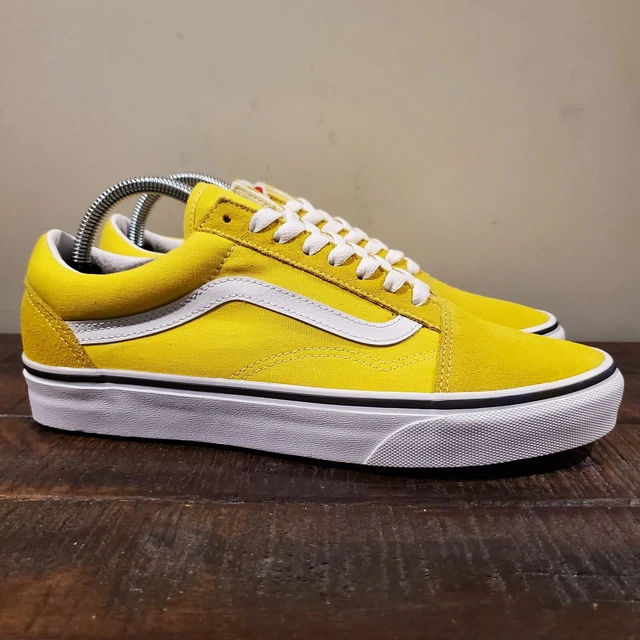 Vans Old Skool Canvas Skate Shoes Mens 10 Cyber Yellow White Vans Old Skool Canvas Skate Shoes Mens 10 Cyber Yellow White