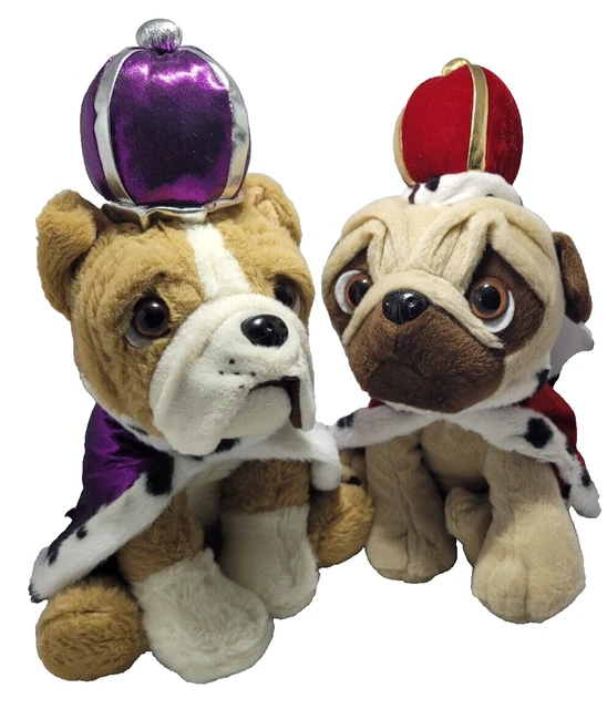 Keel Toys King Pugsley – 25 Cm Weicher Mops-Plüsch Mit Traurigem Blick, Kuschelweich, Recyceltes Material