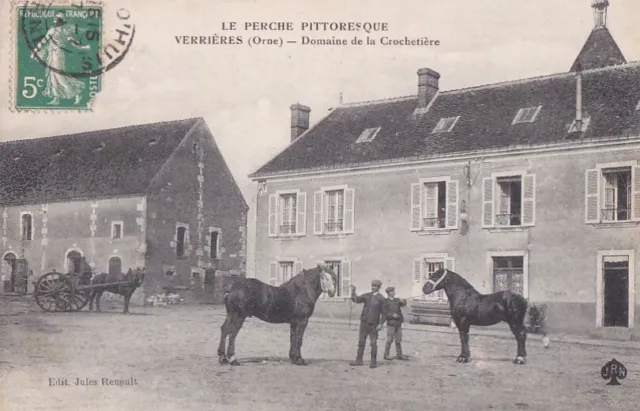 CPA 61 NORMANDIE PERCHE Mortagne Rémalard VERRIERES Domaine dela Crochetière1914