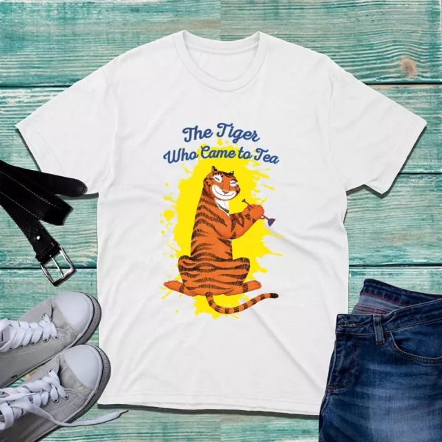 Tiger Who Came To Tea T-Shirt World Book Day Children's Story Book Lover Tee Top