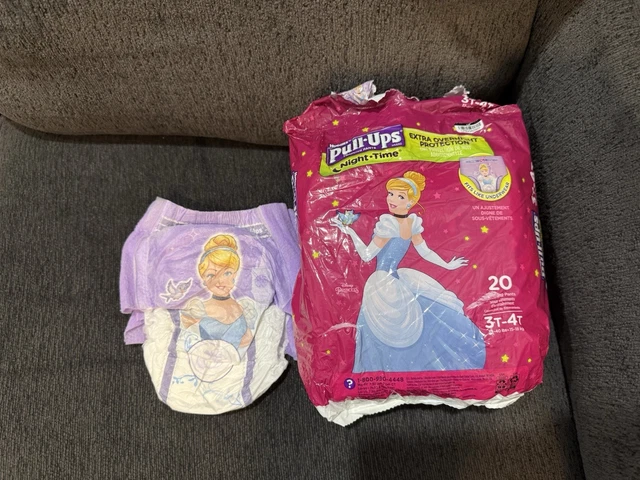 RARE VINTAGE HUGGIES Princess Pullups 3-4T Extra Night Time Protection ...